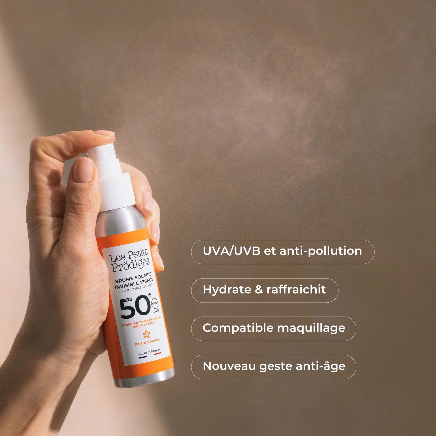 Spray viso protezione solare SPF 50