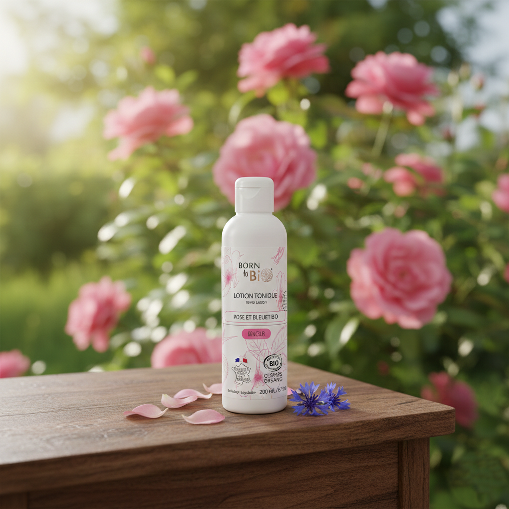 Lozione tonica rosa ambientata